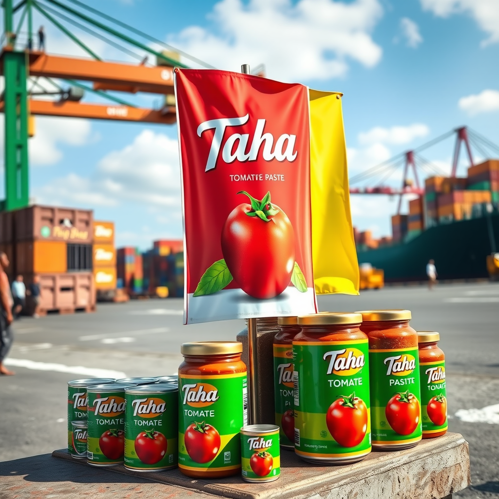 تهیه رب گوجه سطلی برند طاها